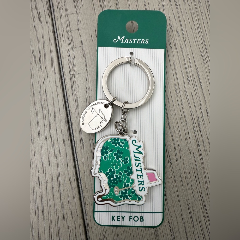 Masters Tournament Keychain with Green and Silver Design-NWT